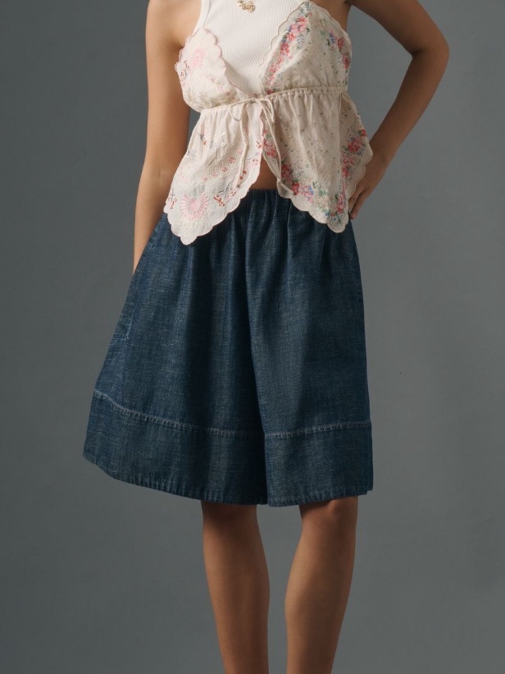 Anthropologie Pilcro Pull On Skirty Shorts